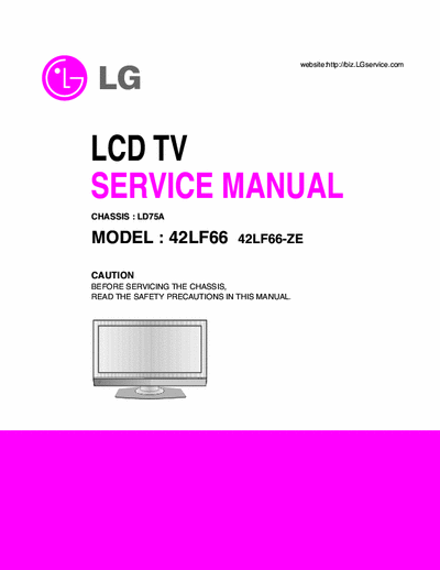  LG 42LF66 LG Chassis  LD75A 42LF66-ZE LCD